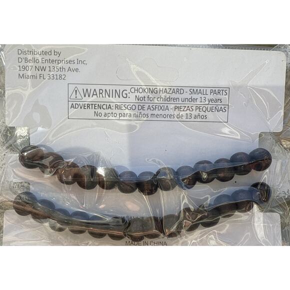 New Brown Beaded Bracelet with Cross Charm - Picture 4 of 4